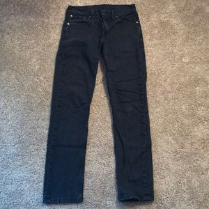 Black denim jeans